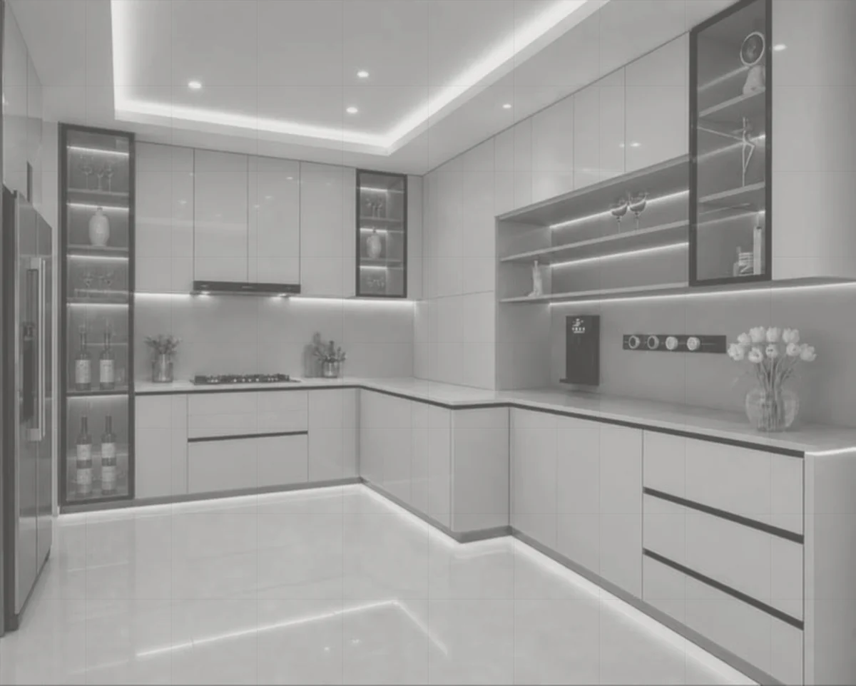 Sample interior with muted image treatment