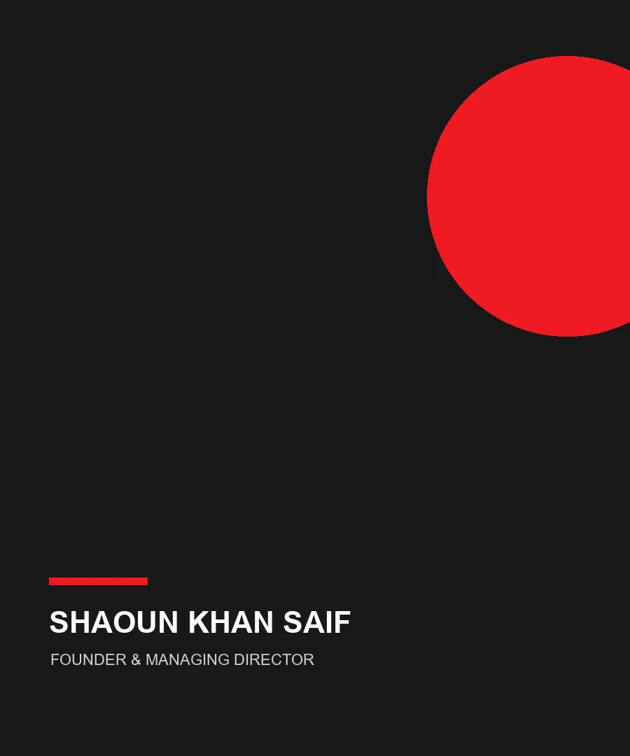 Portrait of Md Shaoun Khan, Founder and Managing Director of Third Vision Limited